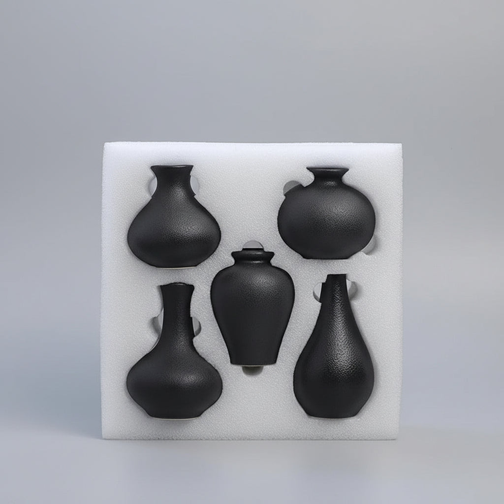 Matte Ceramic Vase Set (5 Pieces)